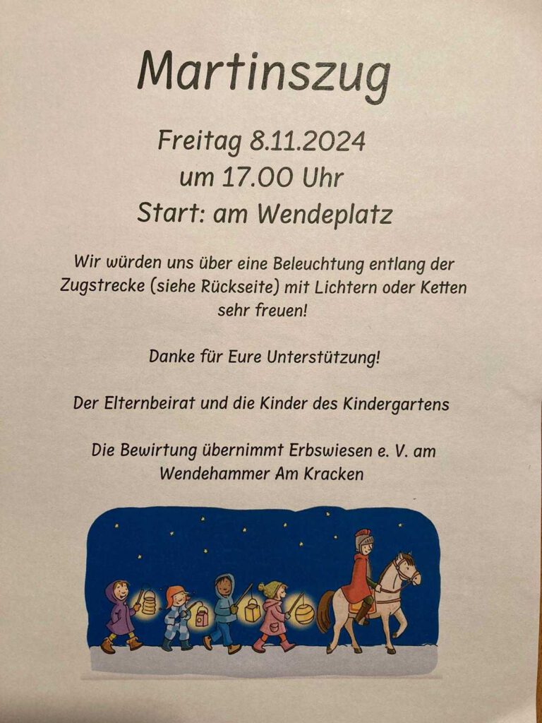 Flyer des Kindergarten Erbshausen-Sulzwiesen